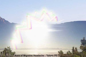 Visual disturbance of migraine