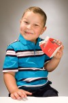 boy with milk carton