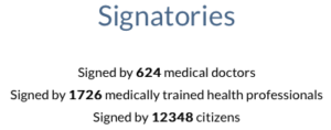 Doctors open letter signatories